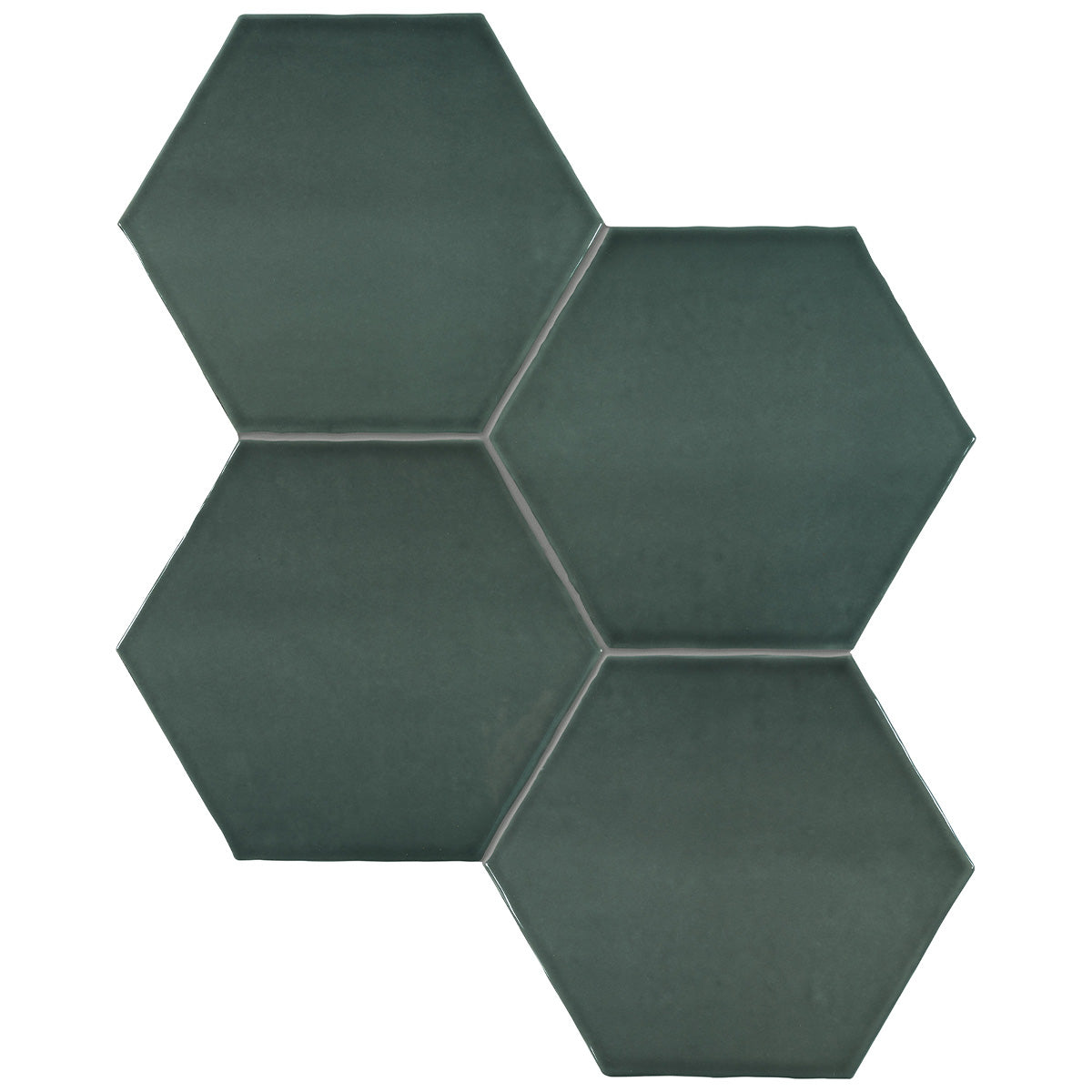 Anatolia - Teramoda 6 in. Hexagon Glazed Ceramic Wall Tile - Emerald Glossy