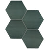See Anatolia - Teramoda 6 in. Hexagon Glazed Ceramic Wall Tile - Emerald Glossy