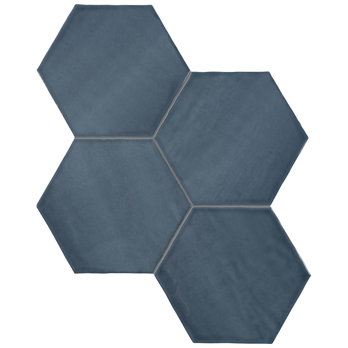 Anatolia - Teramoda 6 in. Hexagon Glazed Ceramic Wall Tile - Ink Glossy