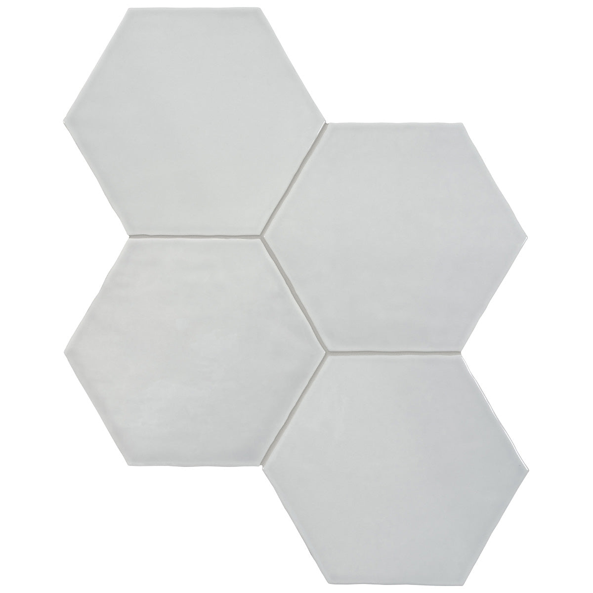 Anatolia - Teramoda 6 in. Hexagon Glazed Ceramic Wall Tile - Silver Glossy