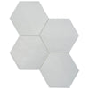 See Anatolia - Teramoda 6 in. Hexagon Glazed Ceramic Wall Tile - Silver Glossy