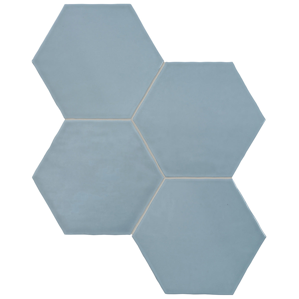Anatolia - Teramoda 6 in. Hexagon Glazed Ceramic Wall Tile - Sky Glossy