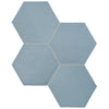 See Anatolia - Teramoda 6 in. Hexagon Glazed Ceramic Wall Tile - Sky Glossy
