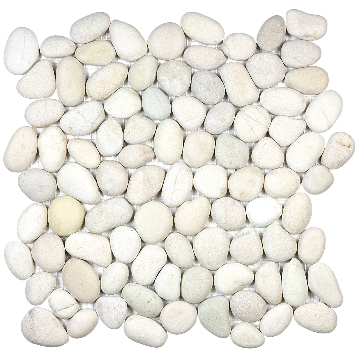 Anatolia - Zen, Pebbles Natural Pebble Mosaic - Serenity Ivory
