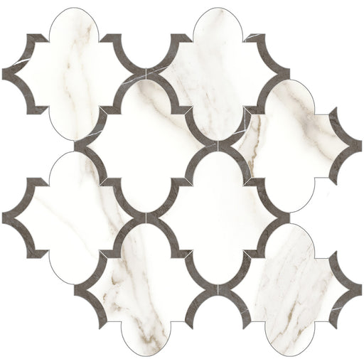Anatolia Mayfair Arabesque HD Polished Porcelain Mosaics - Calacatta