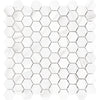 See Anatolia Mayfair 1.25 in. x 1.25 in. HD Porcelain Hexagon Mosaics - Volakas Grigio (Polished)