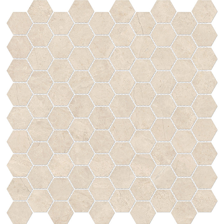 Anatolia Mayfair 1.25 in. x 1.25 in. HD Porcelain Hexagon Mosaics - Allure Ivory (Polished)