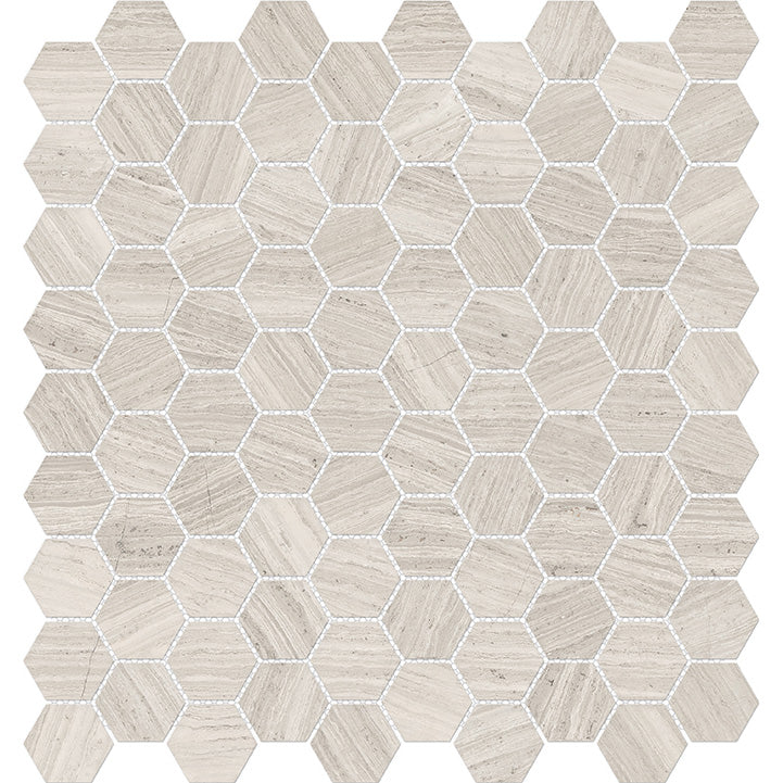 Anatolia Mayfair 1.25 in. x 1.25 in. HD Porcelain Hexagon Mosaics - Strada Ash (Polished)