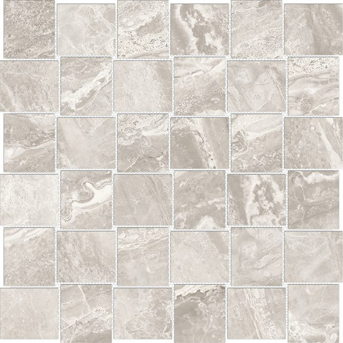 Anatolia Mayfair 2 in. x 2 in. HD Porcelain Basketweave Mosaics - Stella Argento (Polished)