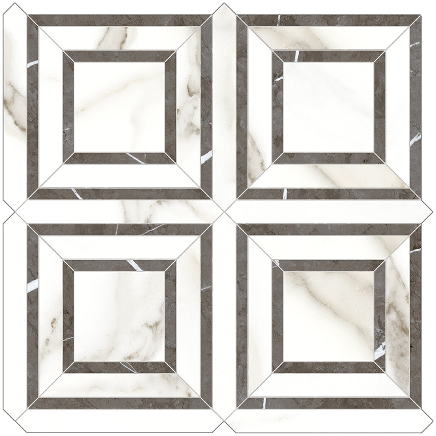 Anatolia Mayfair Piazza HD Polished Porcelain Mosaics - Calacatta Oro