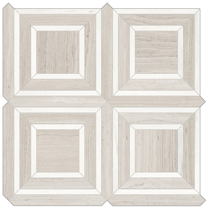 Anatolia Mayfair Piazza HD Polished Porcelain Mosaics - Strada Ash