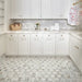 Arizona Tile - Basketweave Series - Marble Mosaic - Bianco floor installation