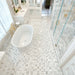 Arizona Tile - Basketweave Series - Marble Mosaic - Bianco floor installation