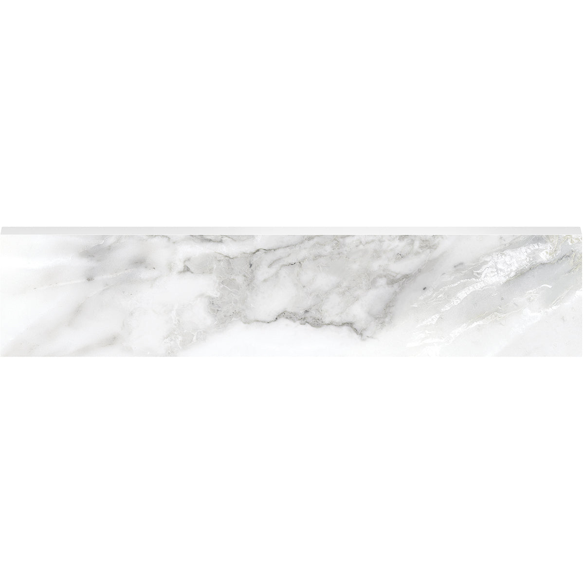 Anatolia - La Marca Glazed Porcelain 3 in. x 12 in. Polished Bullnose - Arabescato