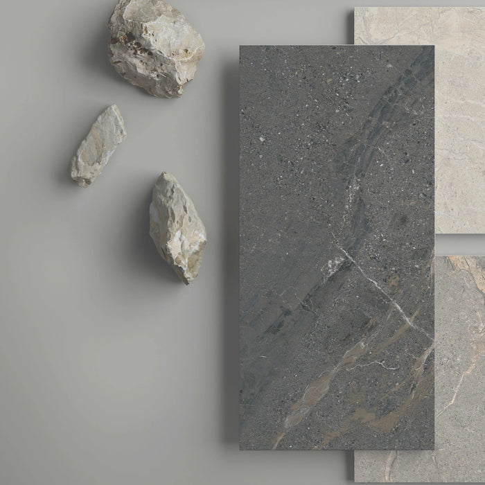 Arizona Tile - Anthea 12" x 24" Rectified Porcelain Tile - Dark Installed