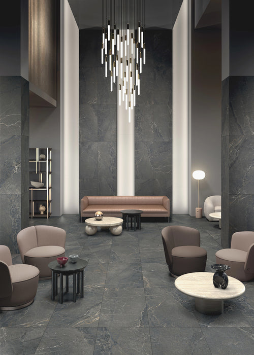 Arizona Tile - Anthea 24" x 48" Rectified Porcelain Tile - Dark Installed