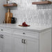 Arizona Tile - Completa Marble - Calacatta Gris Honed Lotus Mesh Mosaic Installed