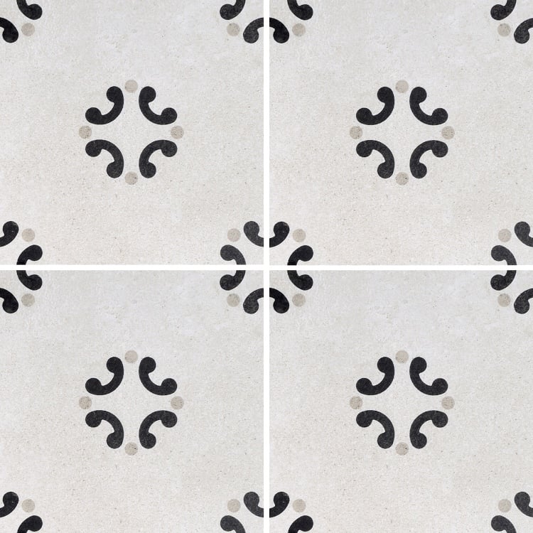 Arizona Tile - Cementine Black and White - B&amp;W 3 Installed
