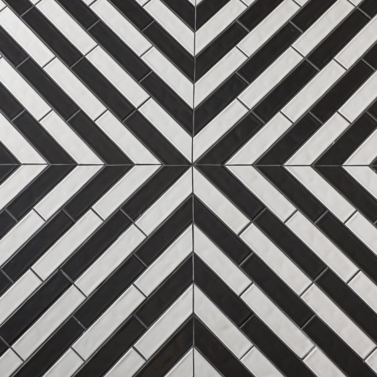 Arizona Tile - Concerto Porcelain Tile - Black &amp; White