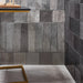 Arizona Tile - Flash 3" x 12" Ceramic Wall Tile - Cool Grey Installed 3
