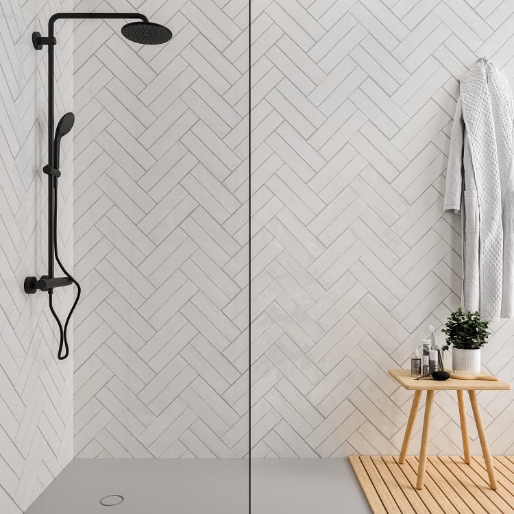 Arizona Tile - Flash 3&quot; x 12&quot; Ceramic Wall Tile - White Installed