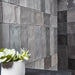 Arizona Tile - Flash 5" x 5" Ceramic Wall Tile - Cool Grey Bathroom Install