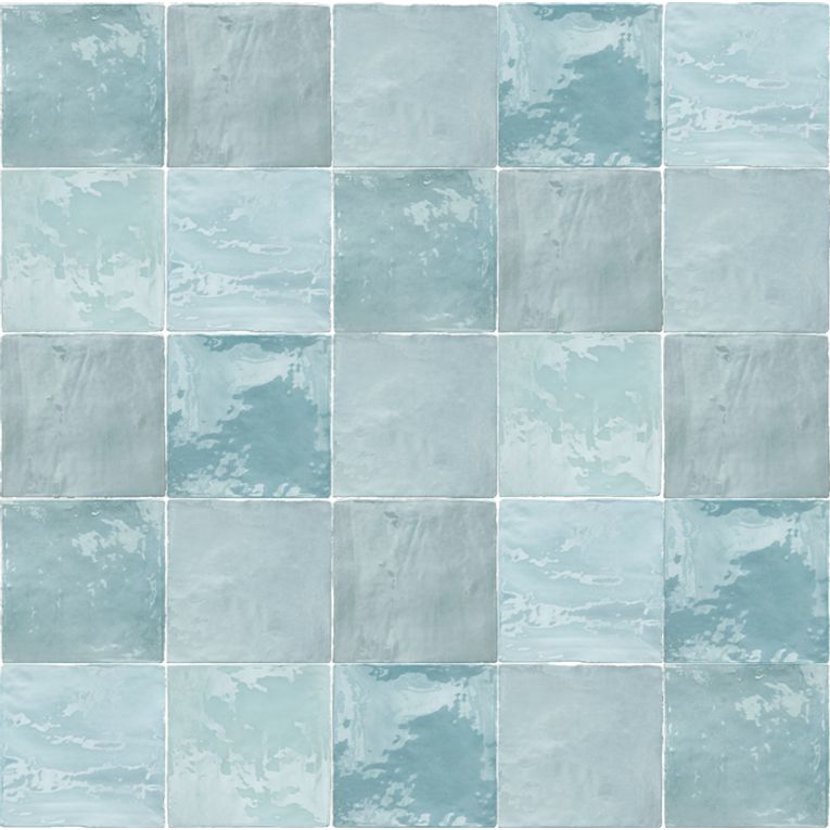 Arizona Tile - Flash 5" x 5" Ceramic Wall Tile - Light Blue