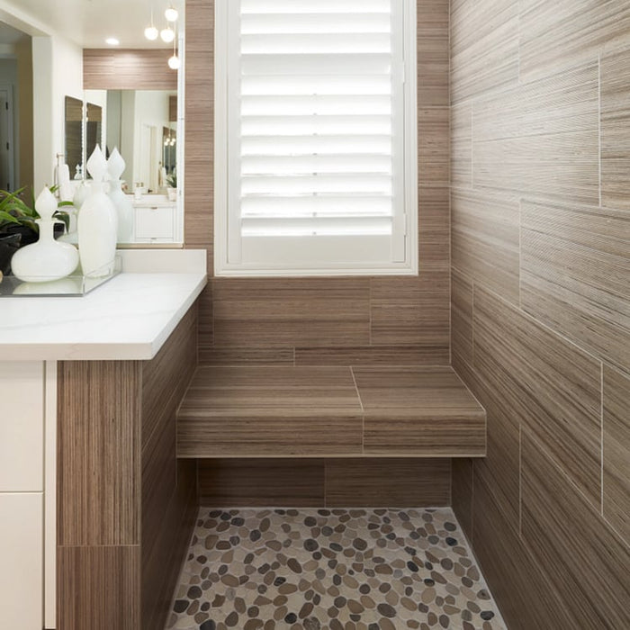 Arizona Tile - Flat Pebble Mosaic - Warm Blend Installed