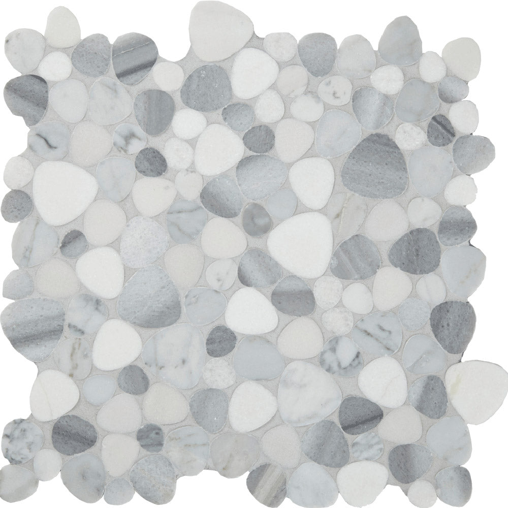 Arizona Tile - Flat Pebble Mosaic - White