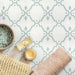 Arizona Tile - Geo 2 Hex Mesh Series - Bisou Dawn 13" x 13" Rectified Glass Tile Installed