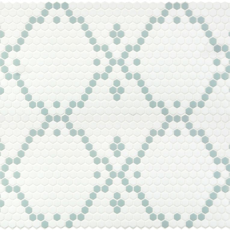 Arizona Tile - Geo 2 Hex Mesh Series - Bisou Dawn 13&quot; x 13&quot; Rectified Glass Tile