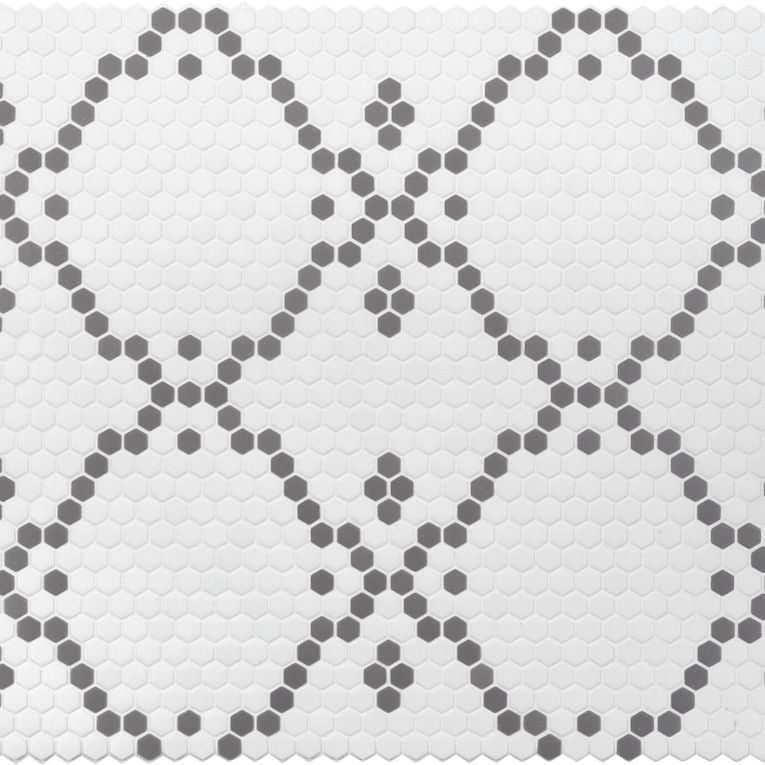 Arizona Tile - Geo 2 Hex Mesh Series - Bisou Sunset 13" x 13" Rectified Glass Tile