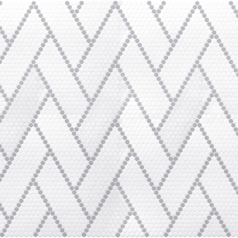 Arizona Tile - Geo 2 Hex Mesh Series - Harmonie Bridge 15&quot; x 11&quot; Rectified Glass Tile