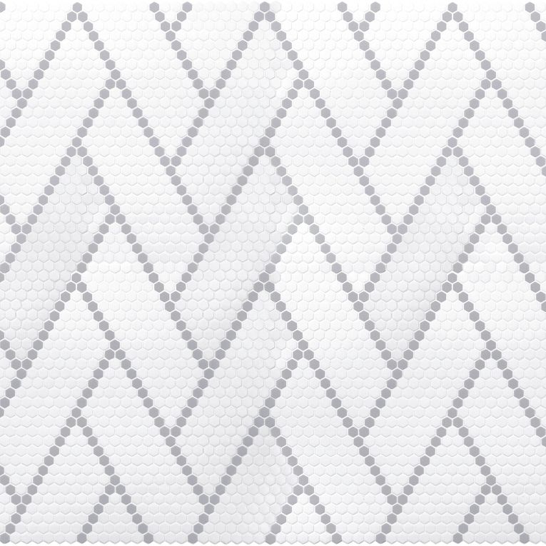 Arizona Tile - Geo 2 Hex Mesh Series - Harmonie Bridge 15" x 11" Rectified Glass Tile