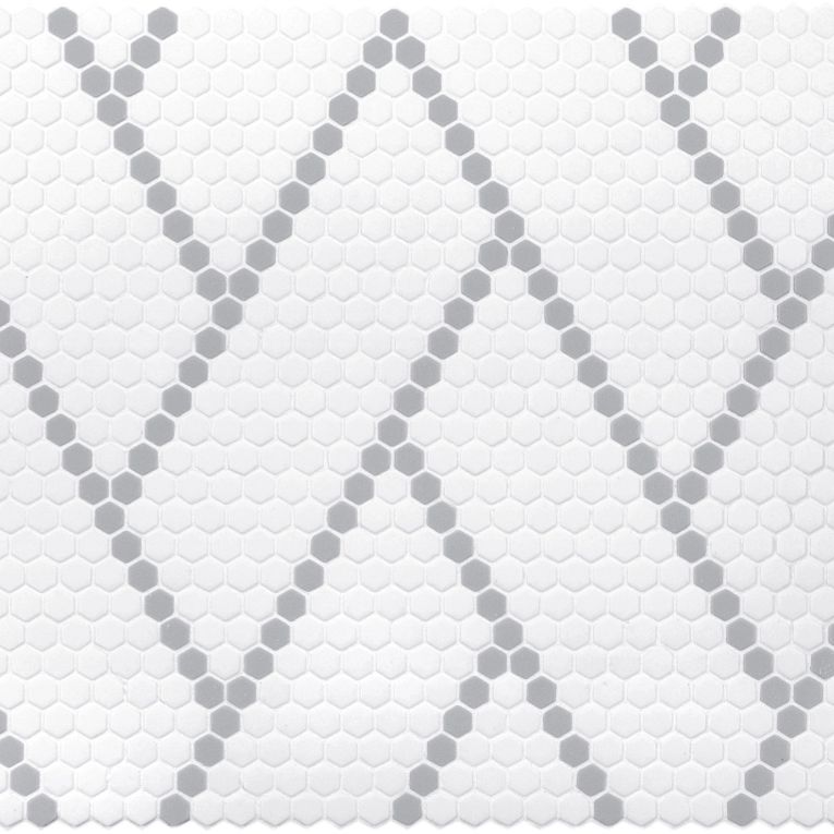 Arizona Tile - Geo 2 Hex Mesh Series - Harmonie Bridge 15" x 11" Rectified Glass Tile