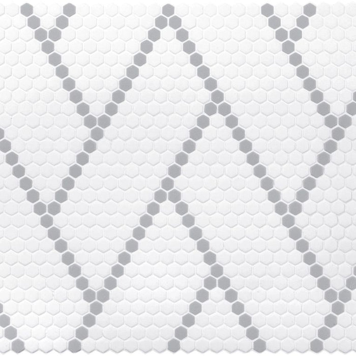 Arizona Tile - Geo 2 Hex Mesh Series - Harmonie Bridge 15" x 11" Rectified Glass Tile