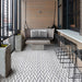 Arizona Tile - Geo 2 Hex Mesh Series - Harmonie Outro 15" x 11" Rectified Glass Tile Installed