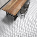 Arizona Tile - Geo 2 Hex Mesh Series - Harmonie Outro 15" x 11" Rectified Glass Tile Floor Install