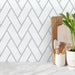 Arizona Tile - Geo 2 Hex Mesh Series - Harmonie Verse 15" x 11" Rectified Glass Tile Installed