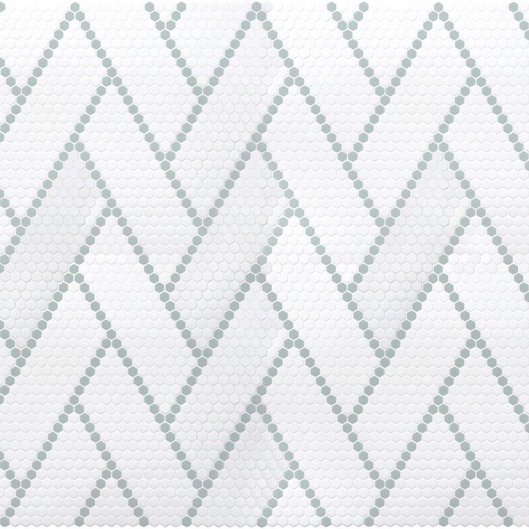 Arizona Tile - Geo 2 Hex Mesh Series - Harmonie Verse 15&quot; x 11&quot; Rectified Glass Tile
