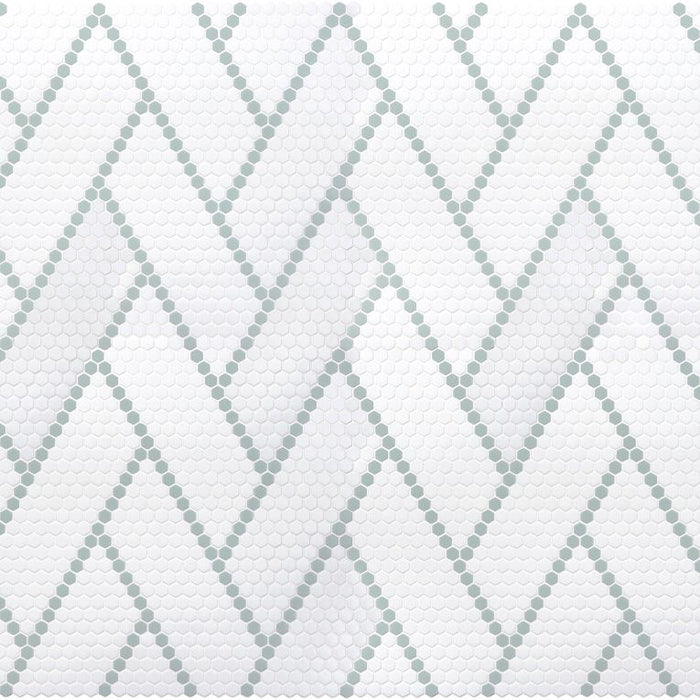 Arizona Tile - Geo 2 Hex Mesh Series - Harmonie Verse 15" x 11" Rectified Glass Tile