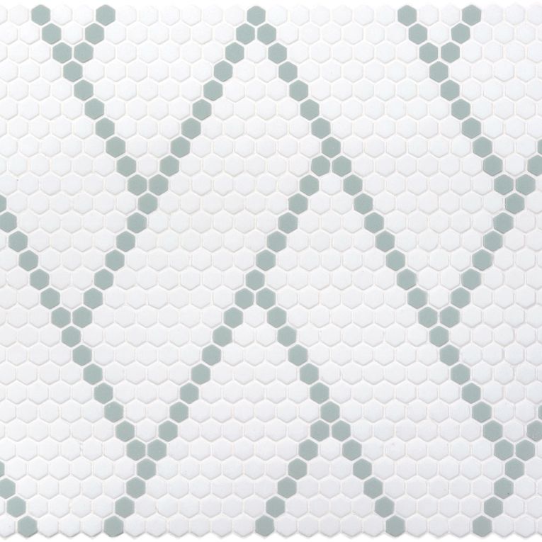 Arizona Tile - Geo 2 Hex Mesh Series - Harmonie Verse 15" x 11" Rectified Glass Tile