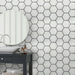 Arizona Tile - Geo 2 Hex Mesh Series - Metro Downtown 16" x 9" Rectified Glass Tile Wall Install