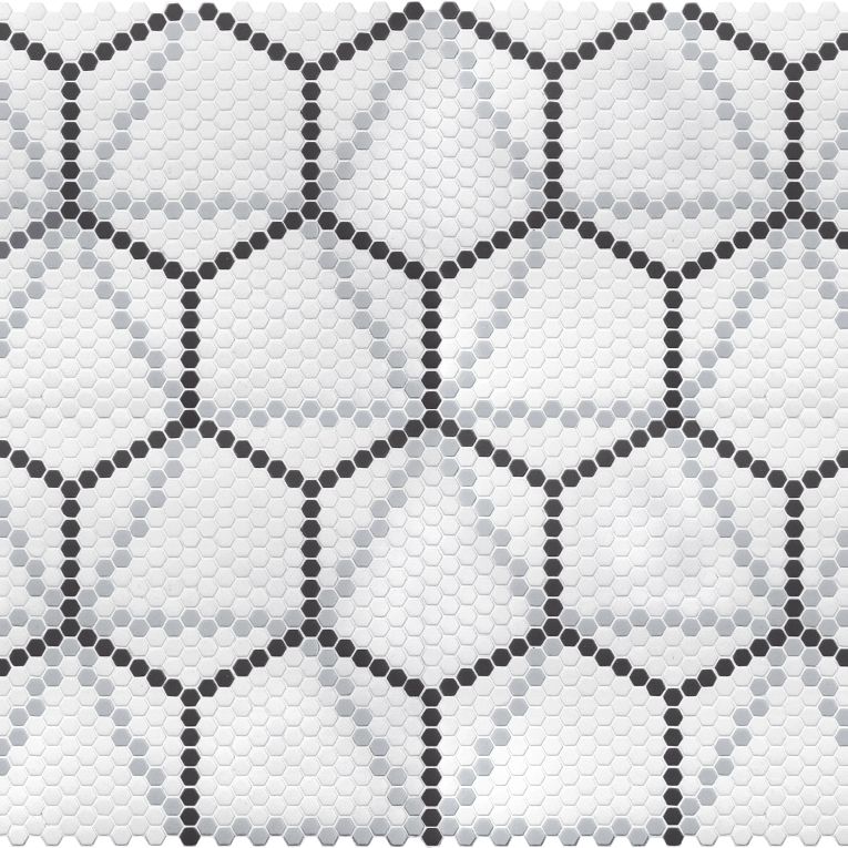 Arizona Tile - Geo 2 Hex Mesh Series - Metro Downtown 16&quot; x 9&quot; Rectified Glass Tile 
