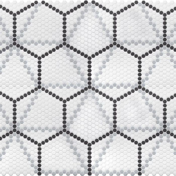 Arizona Tile - Geo 2 Hex Mesh Series - Metro Downtown 16" x 9" Rectified Glass Tile 
