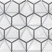 Arizona Tile - Geo 2 Hex Mesh Series - Metro Downtown 16" x 9" Rectified Glass Tile 