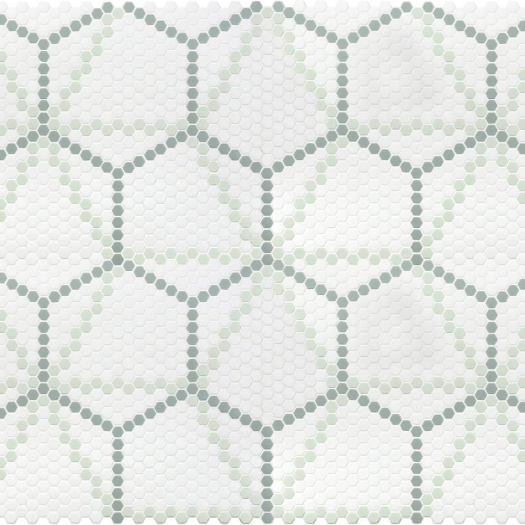 Arizona Tile - Geo 2 Hex Mesh Series - Metro Midtown 16&quot; x 9&quot; Rectified Glass Tile