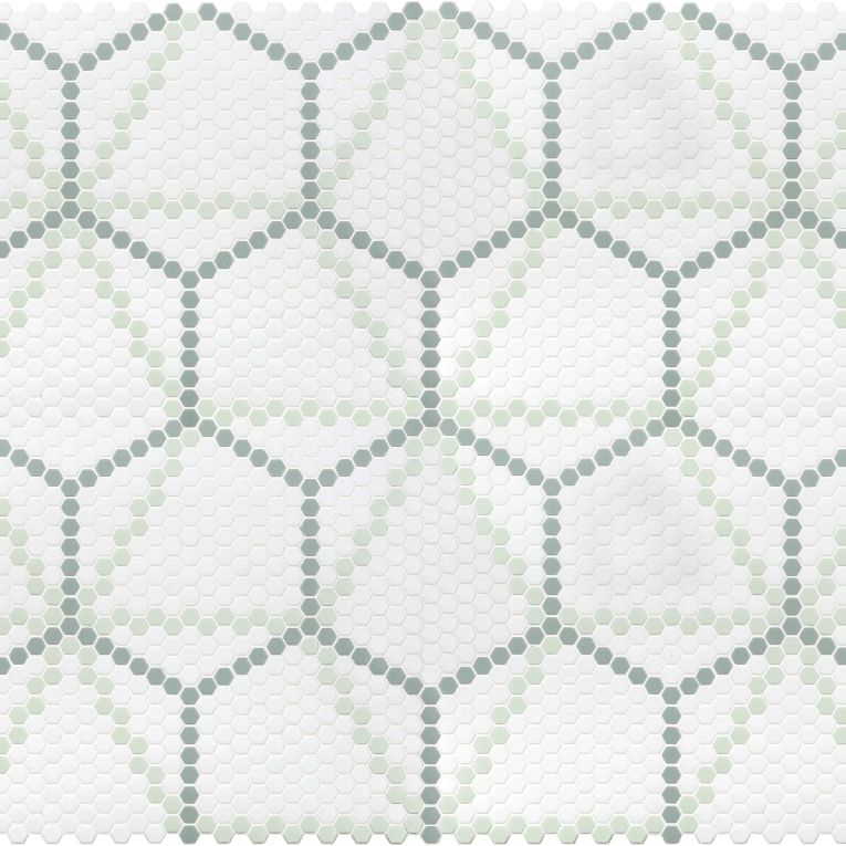 Arizona Tile - Geo 2 Hex Mesh Series - Metro Midtown 16" x 9" Rectified Glass Tile