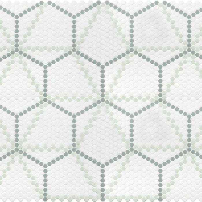 Arizona Tile - Geo 2 Hex Mesh Series - Metro Midtown 16" x 9" Rectified Glass Tile