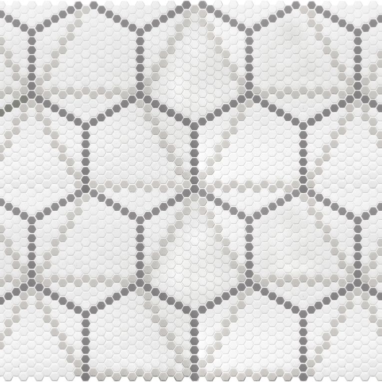 Arizona Tile - Geo 2 Hex Mesh Series - Metro Uptown 16" x 9" Rectified Glass Tile